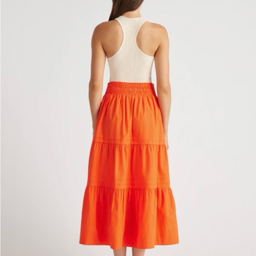 Quince 100% Cotton Poplin Tiered Maxi Skirt - Picture 6 of 10